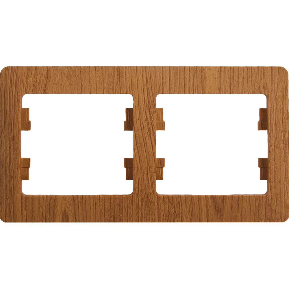 Рамка для розеток и выключателей Systeme Electric Glossa 2 поста двойная цвет дуб STLM-2130762