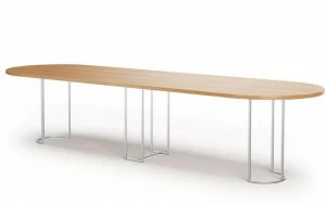DWFI Овальный обеденный стол из фанерованной древесины  00002151
