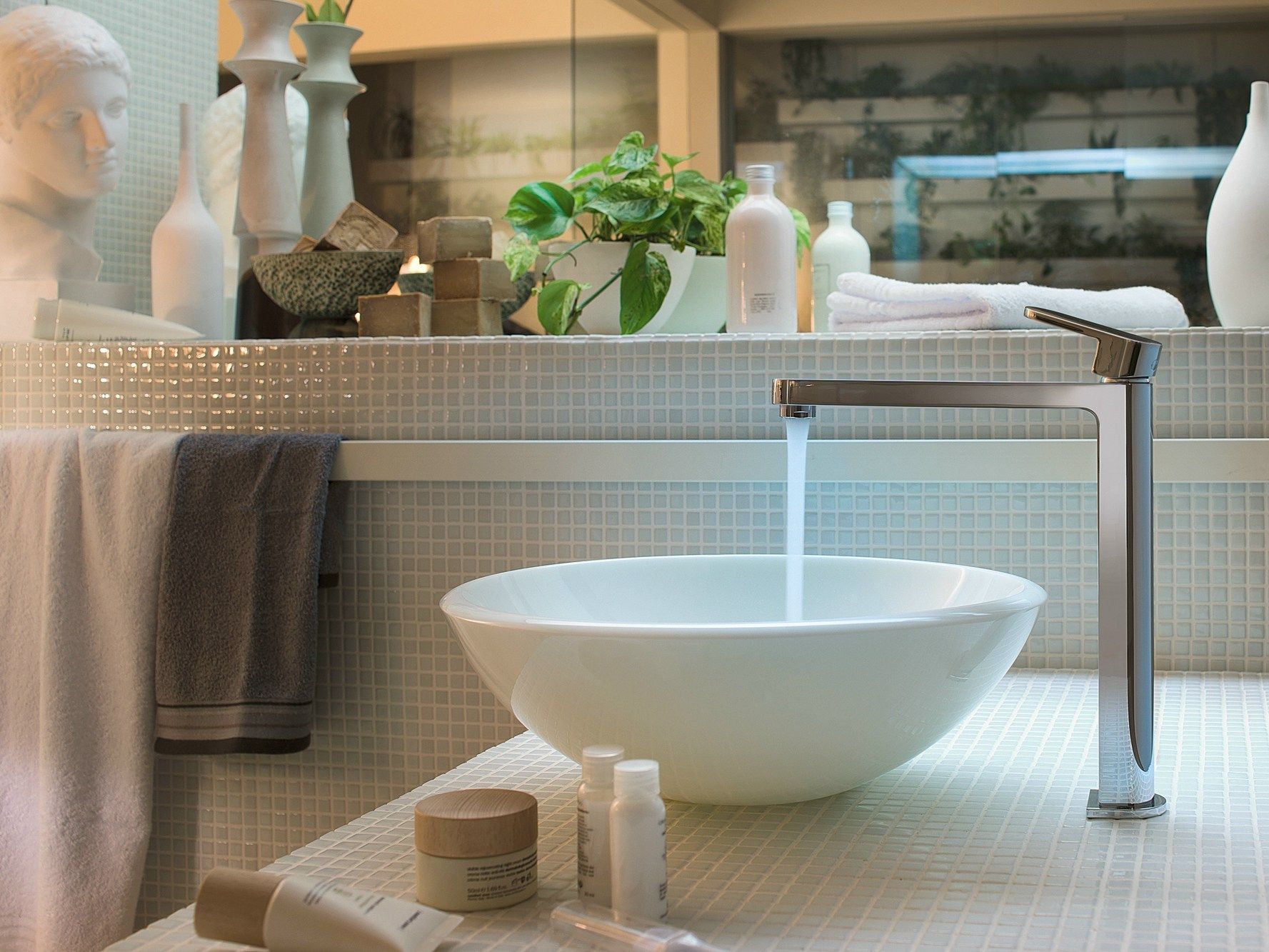 Однорычажный смеситель для раковины с автоматическим сливом Nobili Up ARCH-00120564 - Вид №1