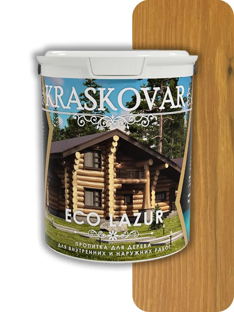 91671156 Пропитка для дерева лессирующая Kraskovar Eco Lazur цвет орегон 2 л STLM-0853121