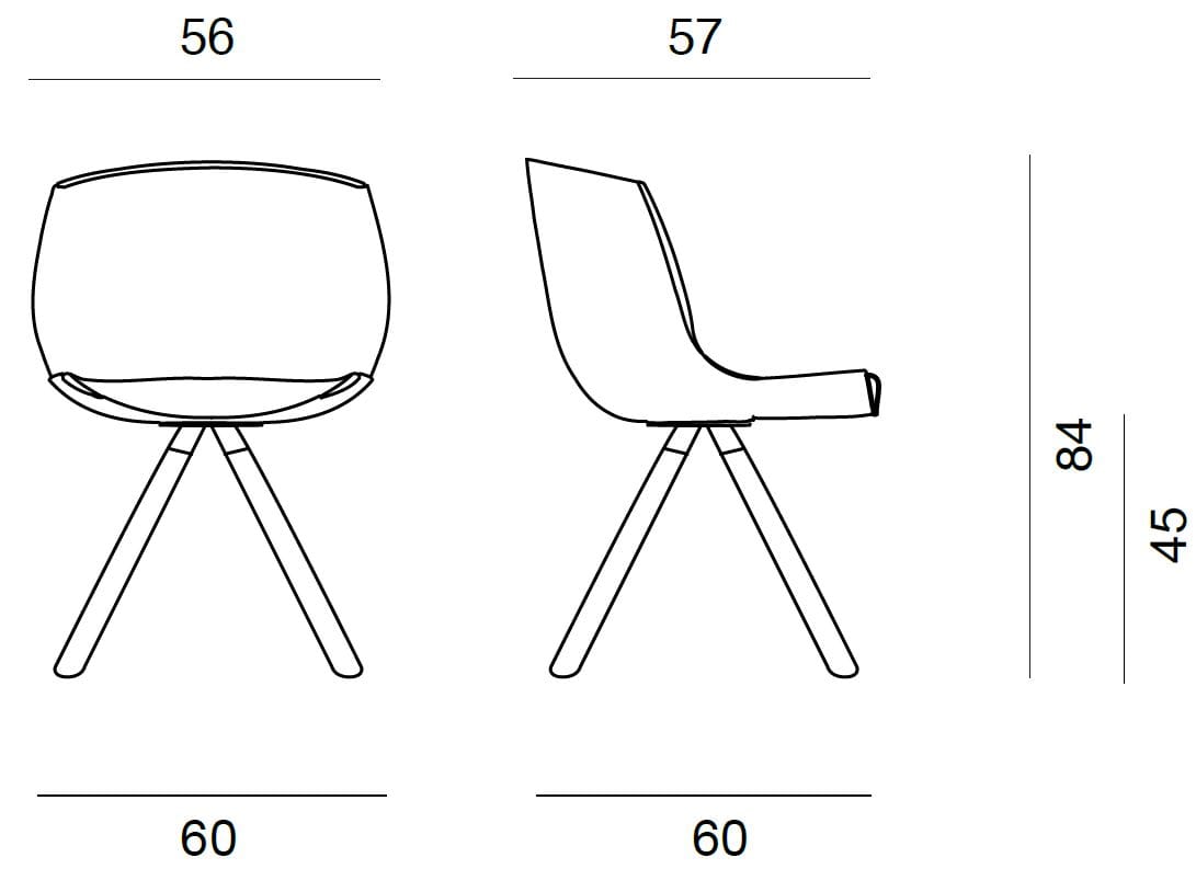 Стул из ткани из бука BBB COCOON ARCH-00126234 - Вид №4