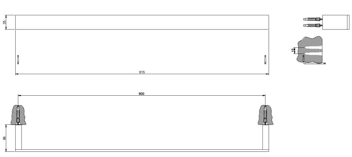 Латунный держатель для полотенец Gessi прямоугольник ARCH-00094159 - Вид №5