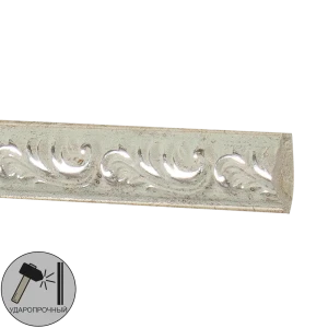 Молдинг настенный полистирол Decomaster 130-59 серебристый 80х15х2000 мм