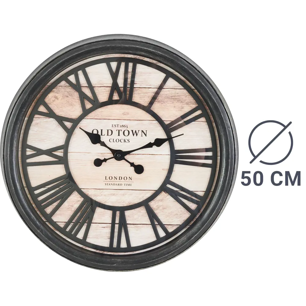 Часы настенные Atmosphera Retro Factory 167076 пластик, цвет коричневый STLM-2036818