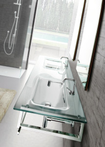 Двойной Кристалл подвесной умывальник