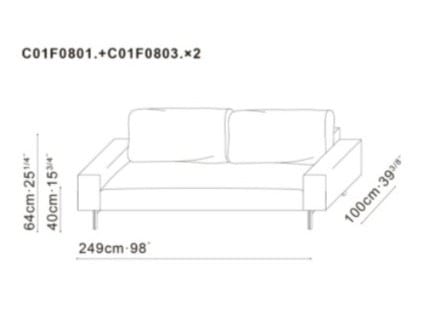 Диван-кровать из ткани CAMERICH LOLA ARCH-00084685 - Вид №15