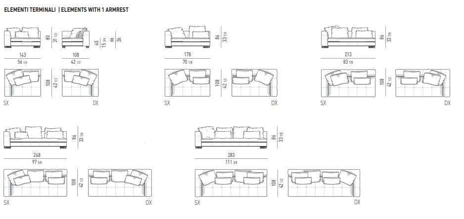 Ткань диван Minotti блейзер ARCH-00127115 - Вид №8