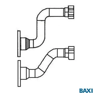 7106865- Трубы подачи/возврата в разделитель производительностью 8,5 м3/ч. (7106865-) BAXI