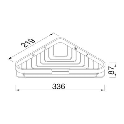Металлический душ угловой мыльница Geesa корзина ARCH-00124950 - Вид №6
