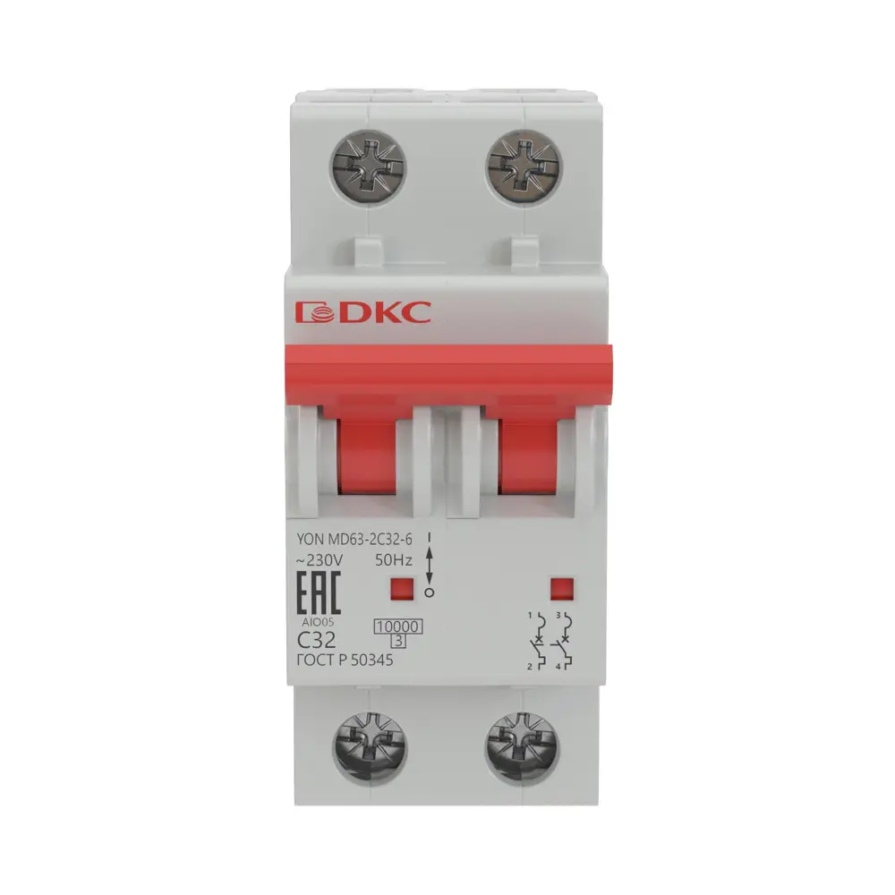 Автоматический выключатель DKC YON MD63 2P C32 А 6 кА STLM-2123396