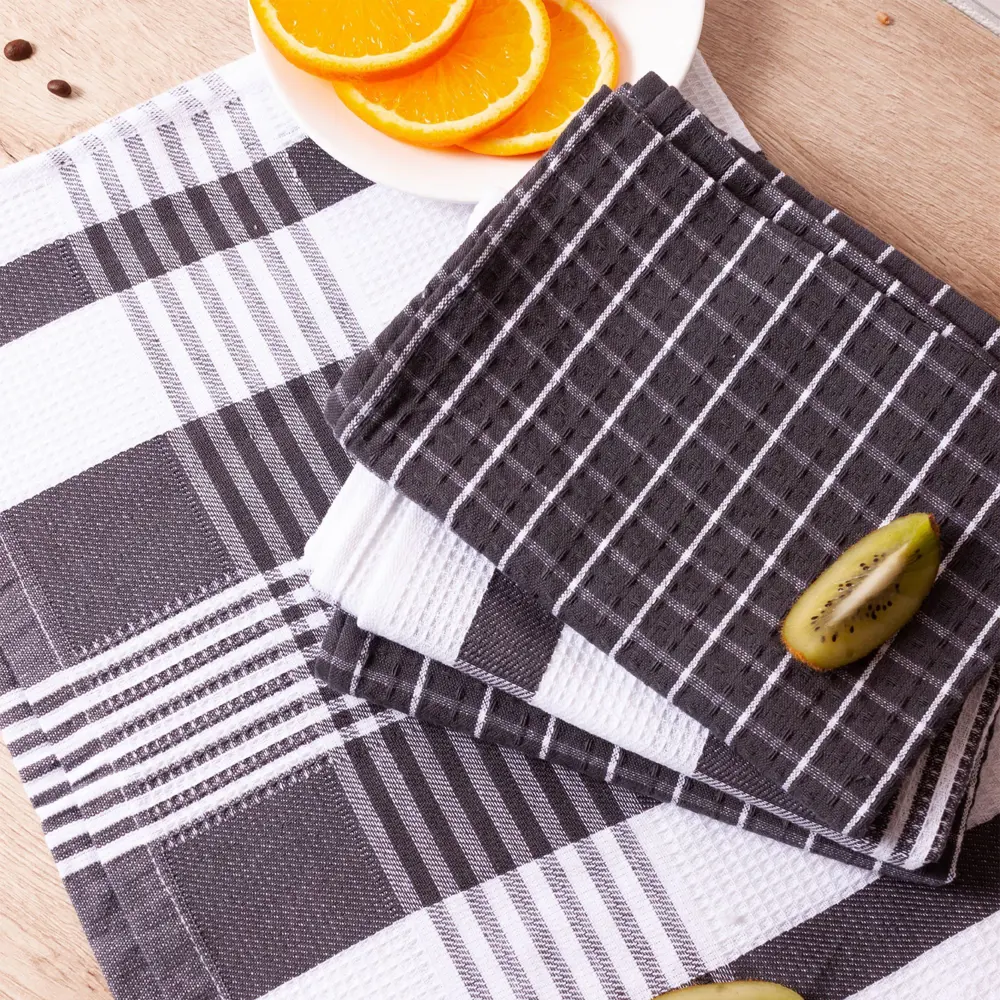 Набор полотенец вафельных Belezza Мумбай 40x60 см цвет темно-серый 4 шт STLM-2196832 - Вид №1