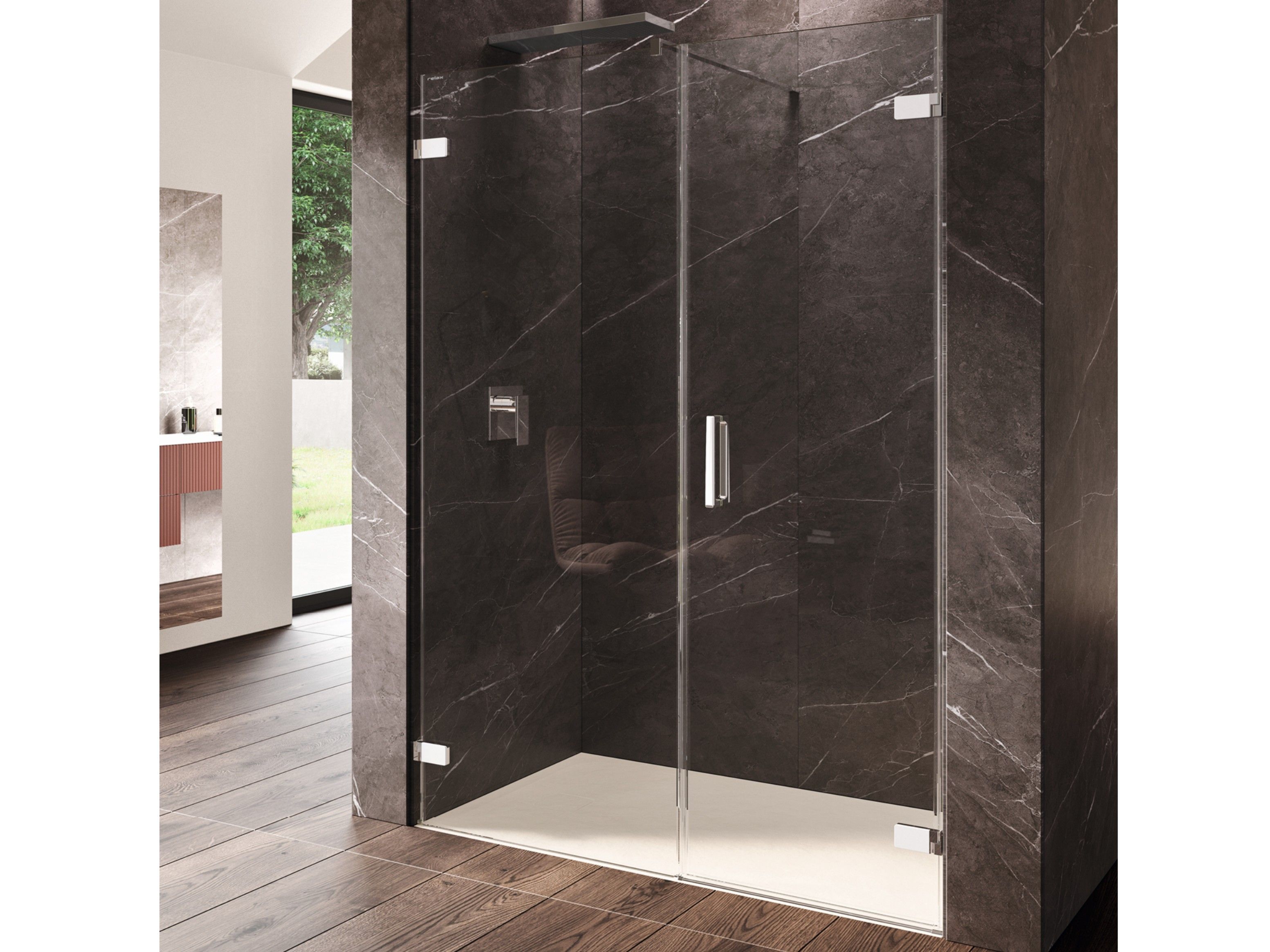 Хрустальная ниша душевая кабина с распашной дверью RELAX Cardine M ARCH-00039156 - Вид №1