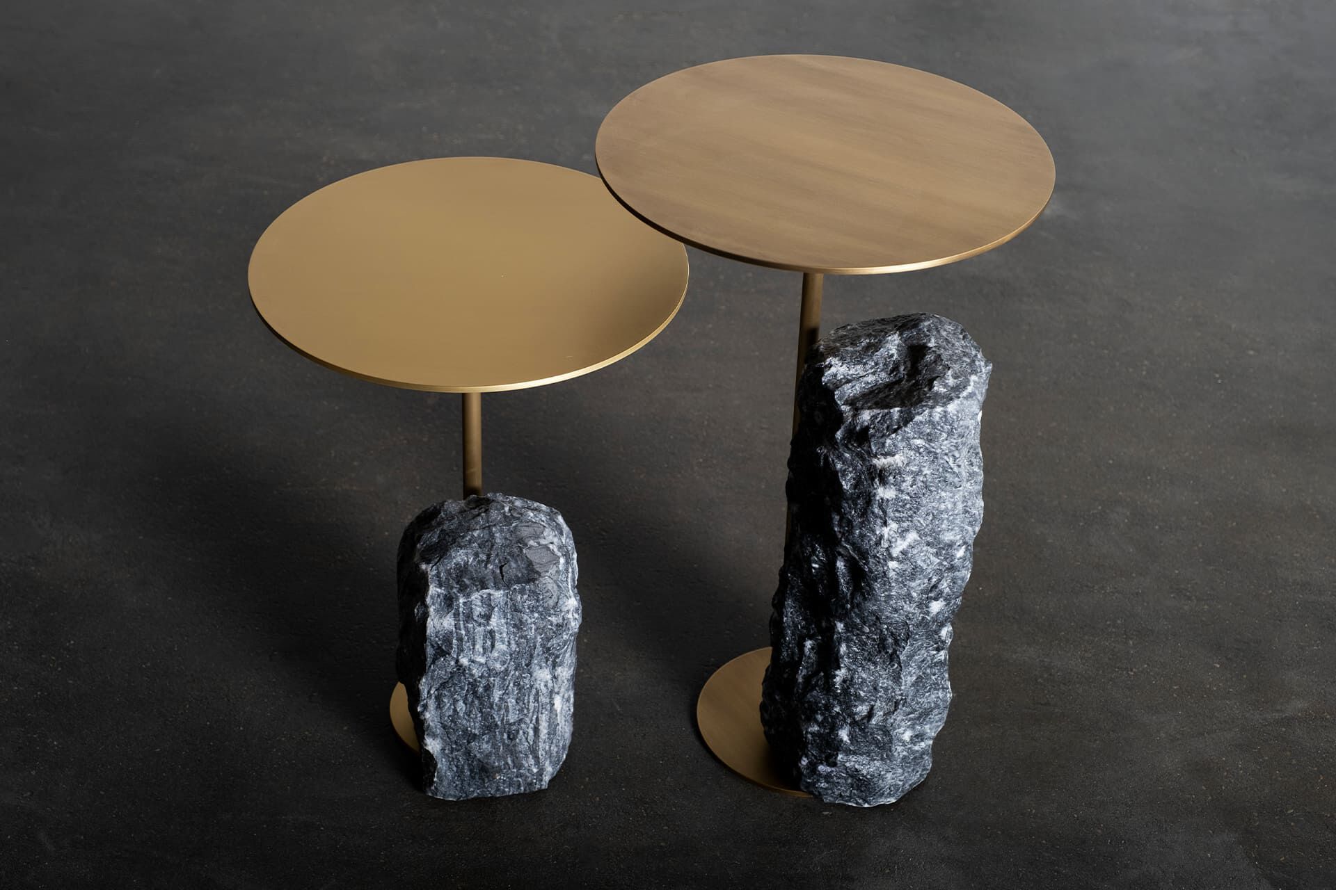 Круглый журнальный столик из латуни и мрамора Порторо Greenapple PICO ARCH-00132826 - Вид №2