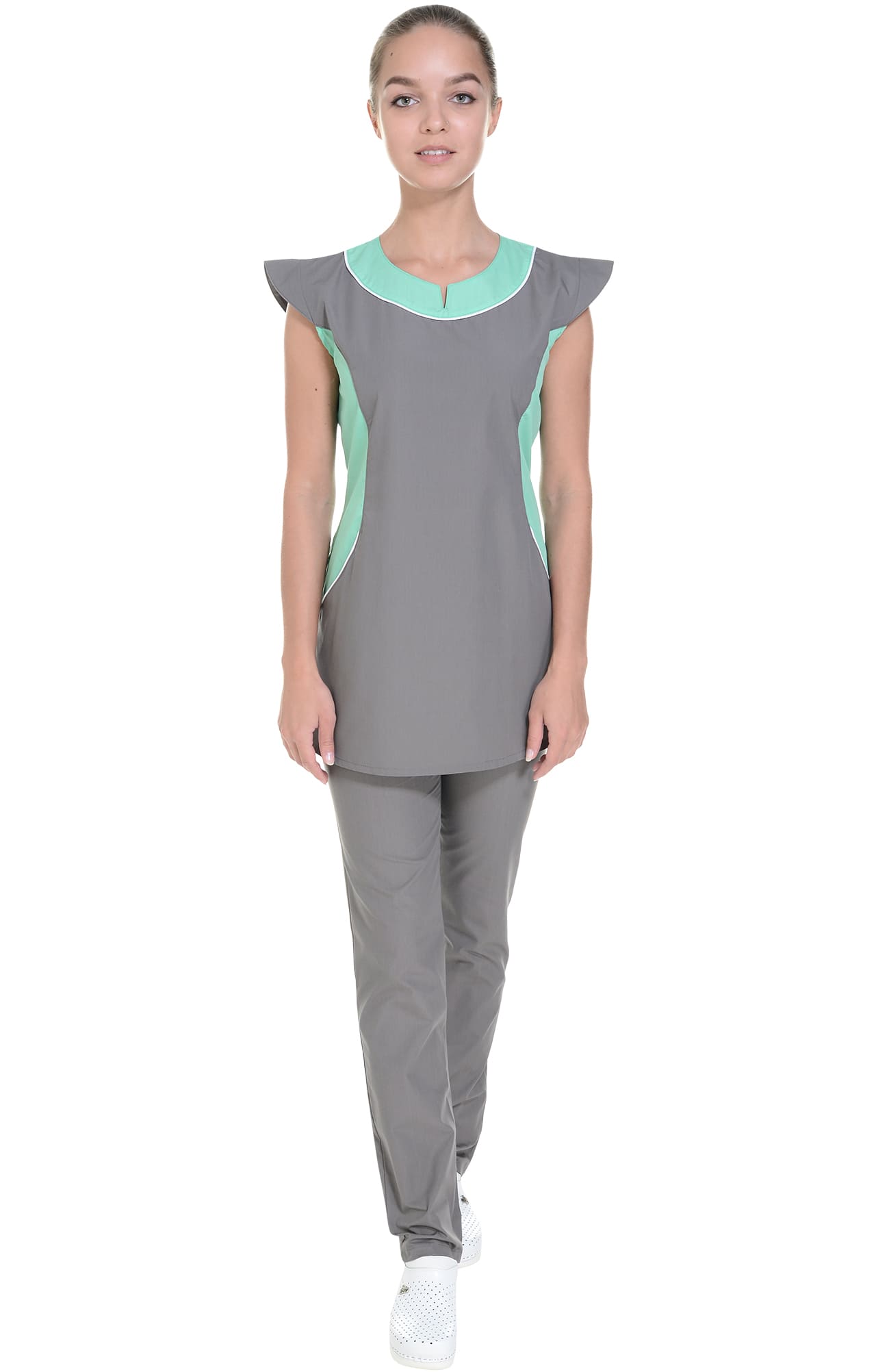 69310 Костюм "Лига" цвет темно-серый с салатовым  Медицинская одежда  размер 66 Спецодежда  - Вид №10