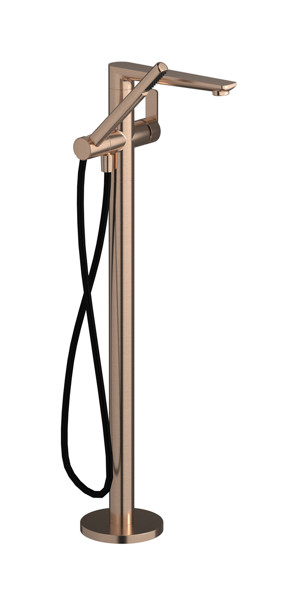 Напольный смесиель для ванны с встроенным душем. WE ARE IB c6399sr Brushed Rose Gold C-67