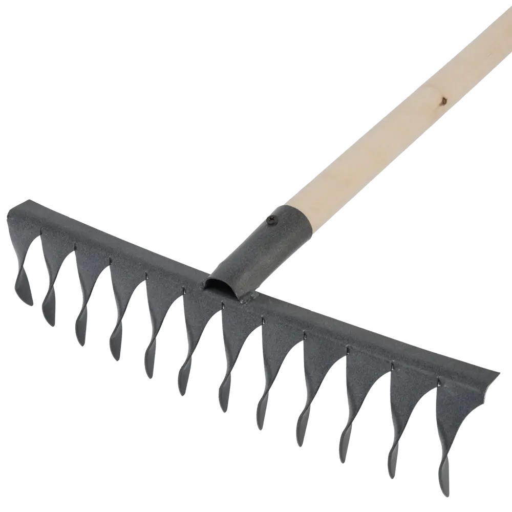 Грабли витые 12 зубьев 130 см  сталь, с черенком Santreyd STLM-2112342 - Вид №1
