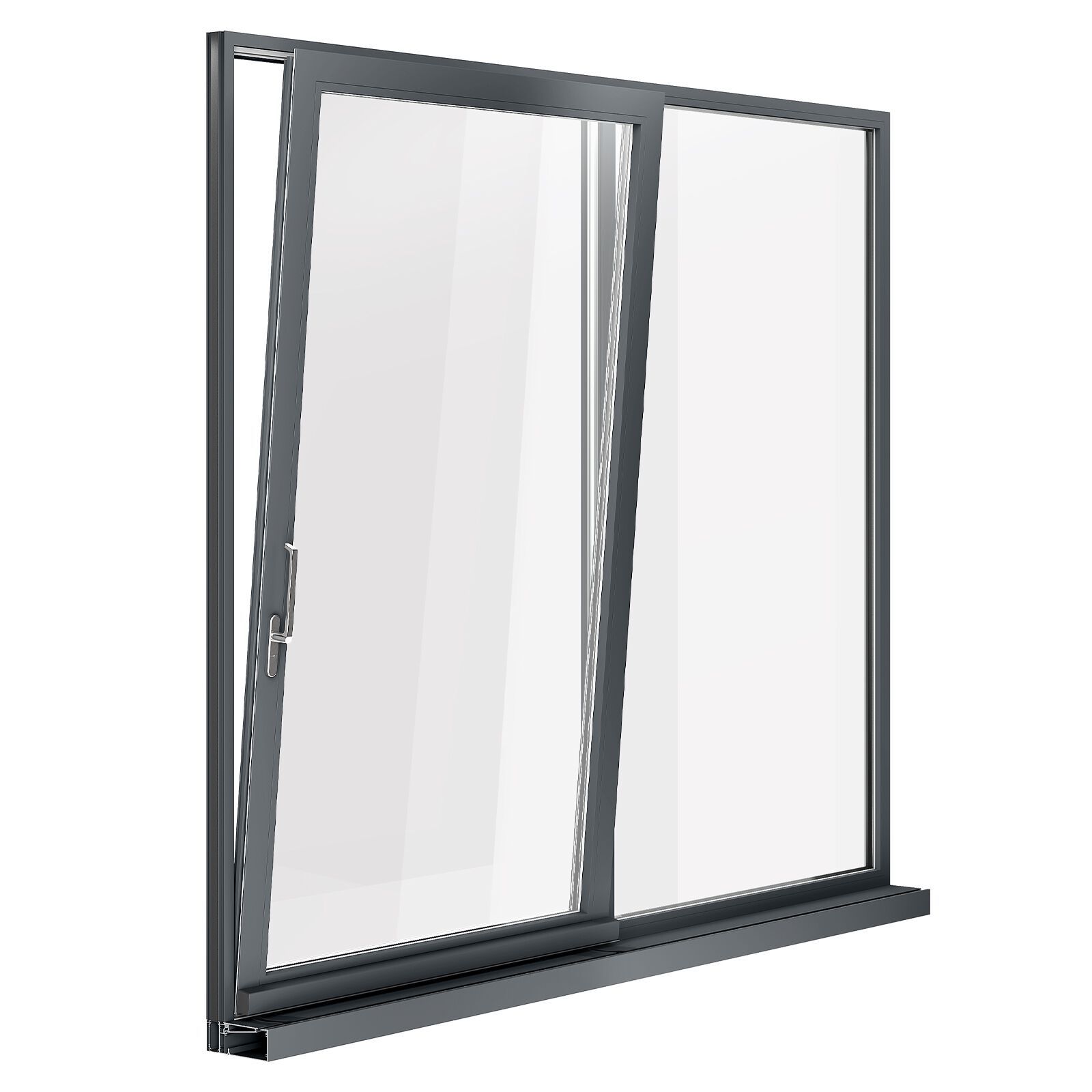 Раздвижное окно с откидной створкой из алюминия D&V Serramenti PASK ARCH-00070655 - Вид №3