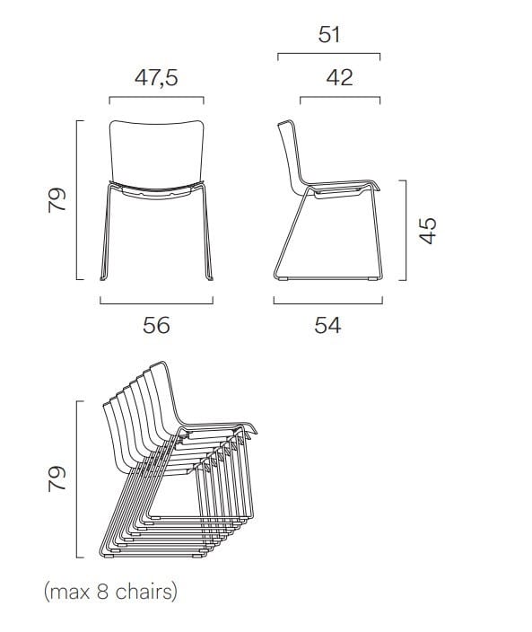 Штабелируемый стул из полипропилена FREZZA Poppea ARCH-00089053 - Вид №2