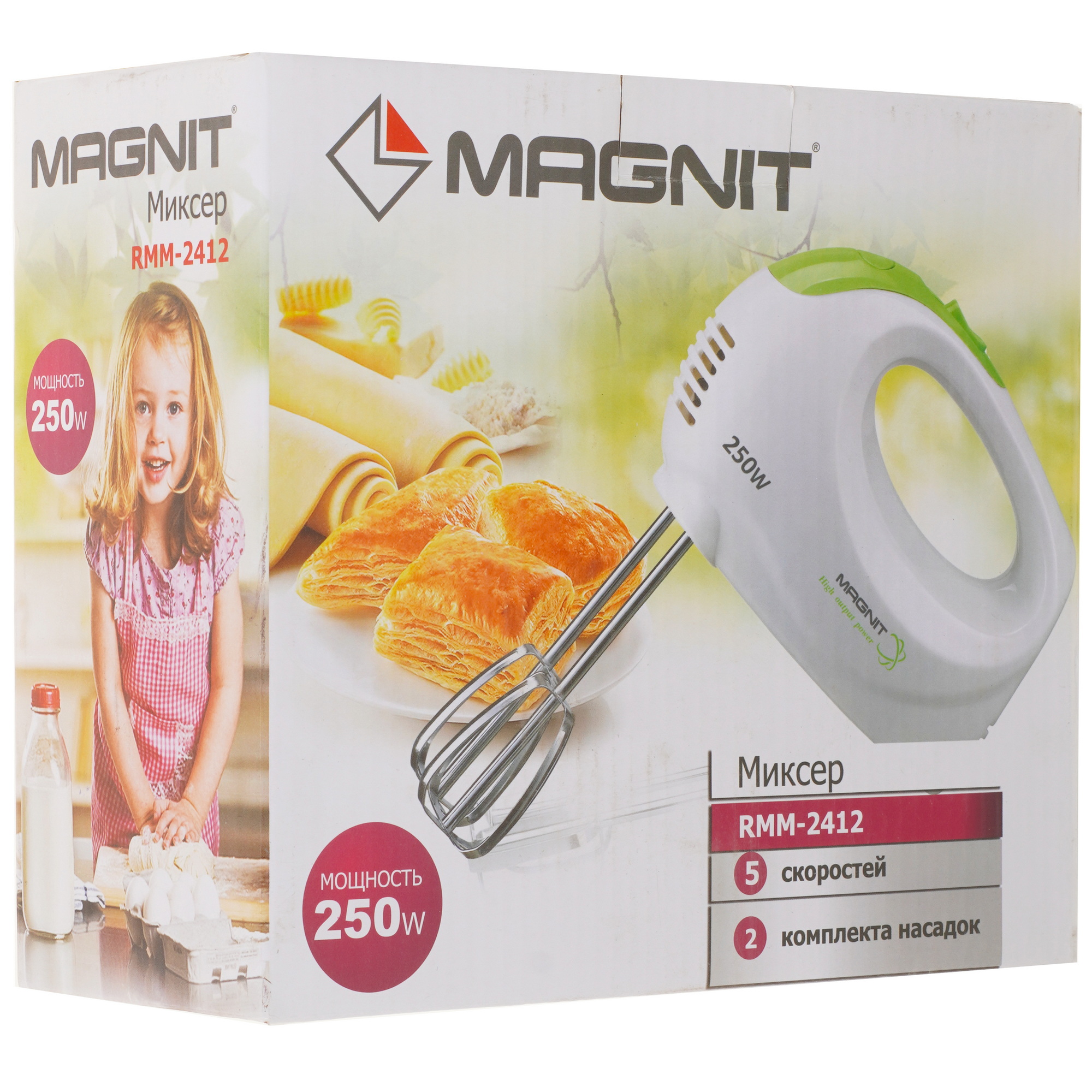 8141420 Миксер MAGNIT RMM-2412 белый STDN-0013807 - Вид №7