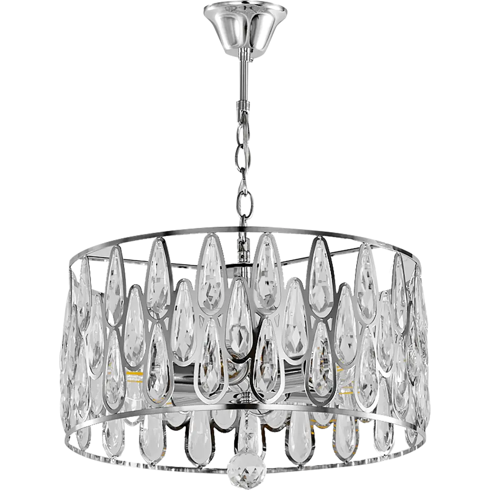 Люстра потолочная Семь огней Илана 6 ламп 18 м² цвет хром STLM-2131935