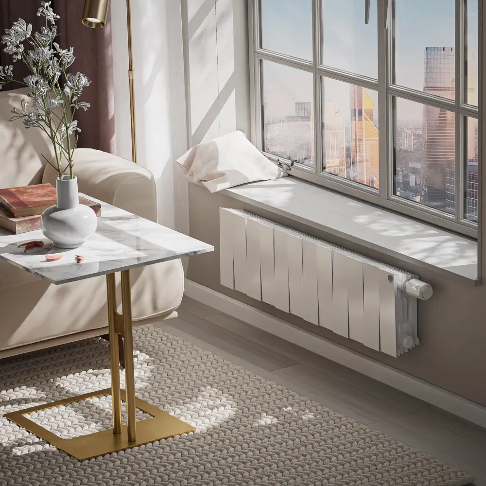 Радиатор секционный Royal Thermo Pianoforte VDR 200/100 12 секций нижнее правое подключение биметалл белый STLM-2021895 - Вид №4
