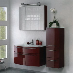 Комплект мебели Pelipal Roulette, Рубиновый лаковый высокоглянцевый, 900/385 мм