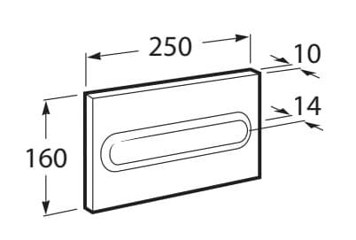 Пластиковая механическая туалетная панель управления Roca In-Wall Systems ARCH-00053343 - Вид №2