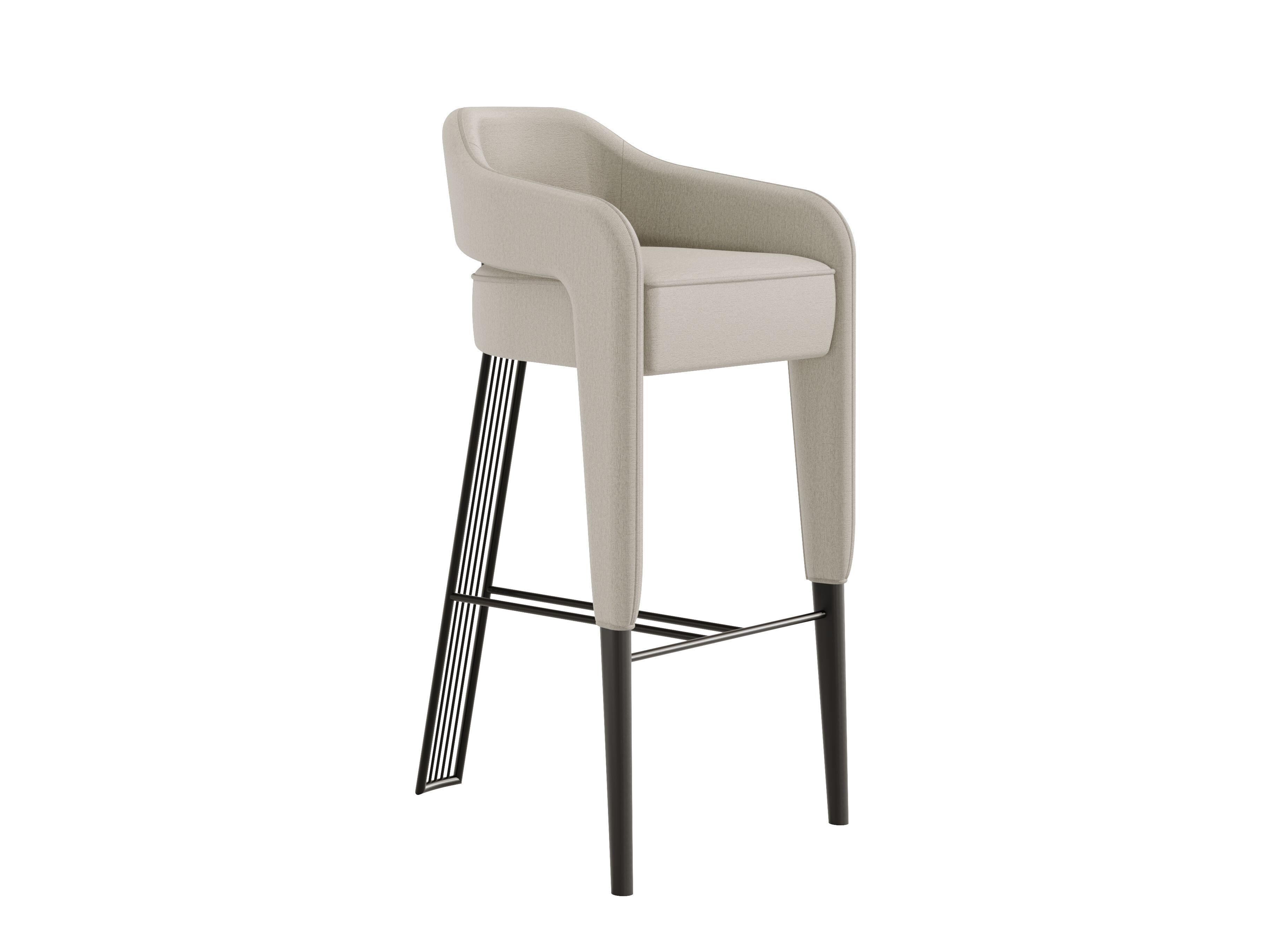 Тканевый барный стул с подставкой для ног Casa Magna INVICTA II ARCH-00109795 - Вид №4