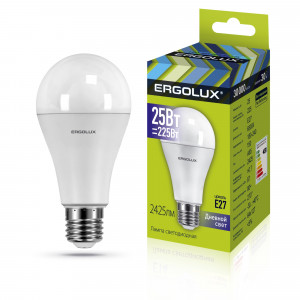 Светодиодная лампа LED-A65-25W-E27-6K 14228 ERGOLUX