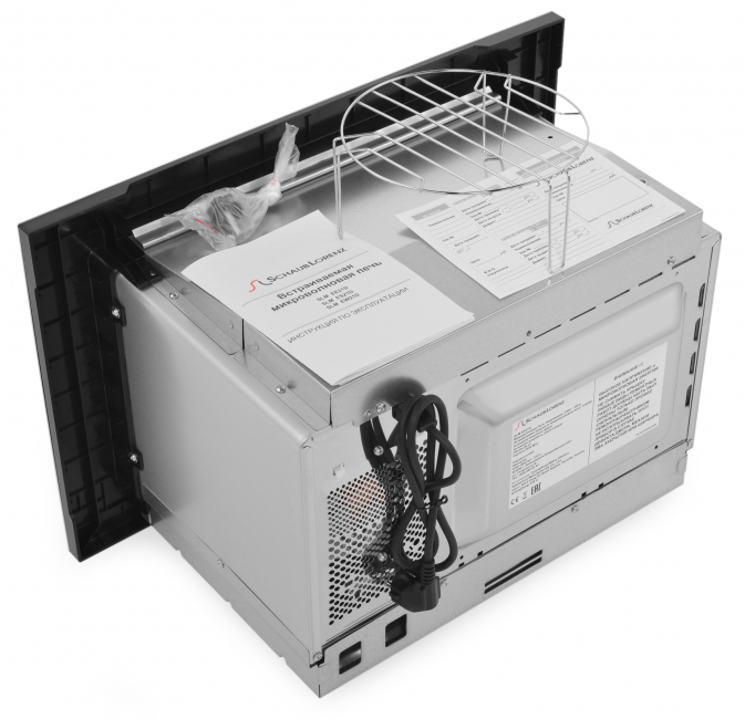 SLM EE21D 38.2х59.5х31.6 см, 800 вт, 20 л, гриль 1000вт, дисплей, таймер, 5 уровней мощности, электронное управление, нержавеющая сталь Schaub Lorenz Santreyd  - Вид №6