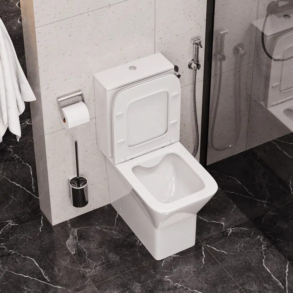 Унитаз-компакт Cerutti SPA Ellero CT8458 безободковый сиденье с микролифтом 88977000 STLM-2012378 - Вид №9