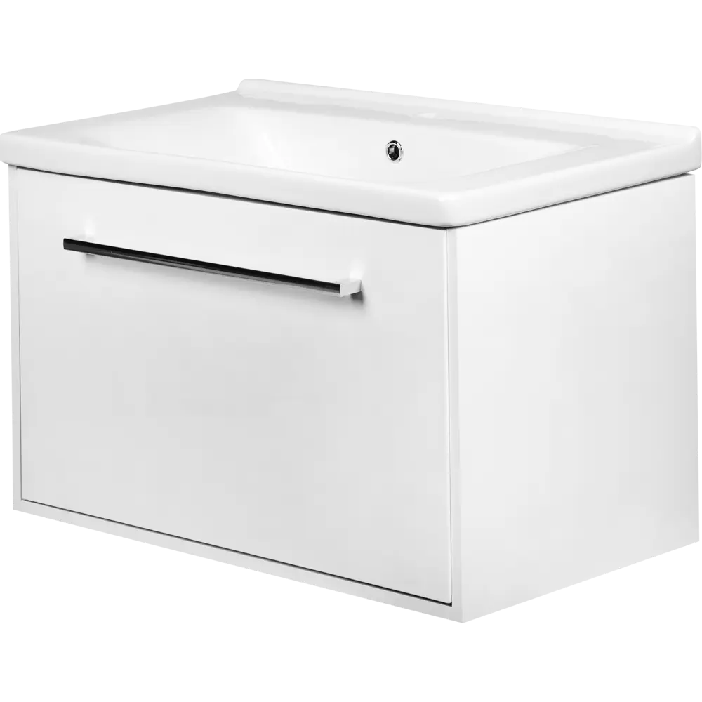 Тумба под раковину подвесная Aquaton Мерида 80 см цвет белый STLM-2005722 - Вид №1