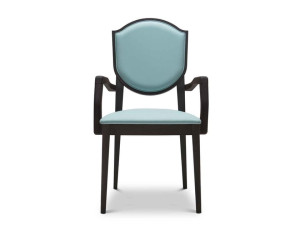 Мягкий штабелируемый стул с подлокотниками