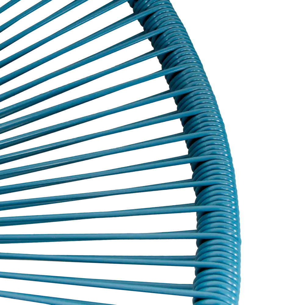 Стул садовый Акапулько 69x78.5x71.5 см сталь/искусственный ротанг голубой Santreyd STLM-2013238 - Вид №4