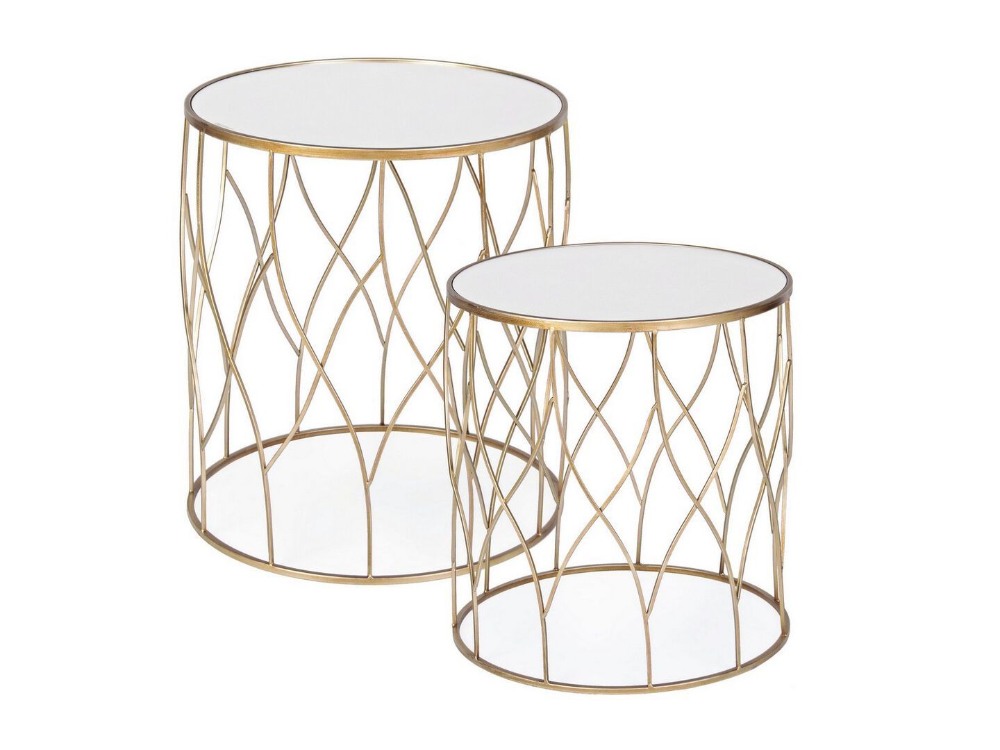 Набор из двух металлических журнальных столиков BIZZOTTO Elenor ARCH-00026381