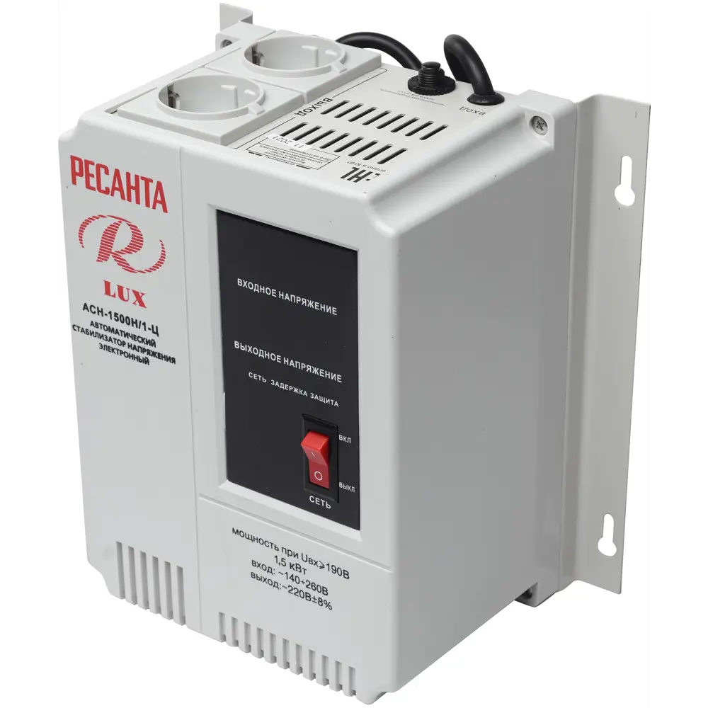 Стабилизатор напряжения Ресанта АСН- 1 500Н/1-Ц 1.5 кВт STLM-2163698