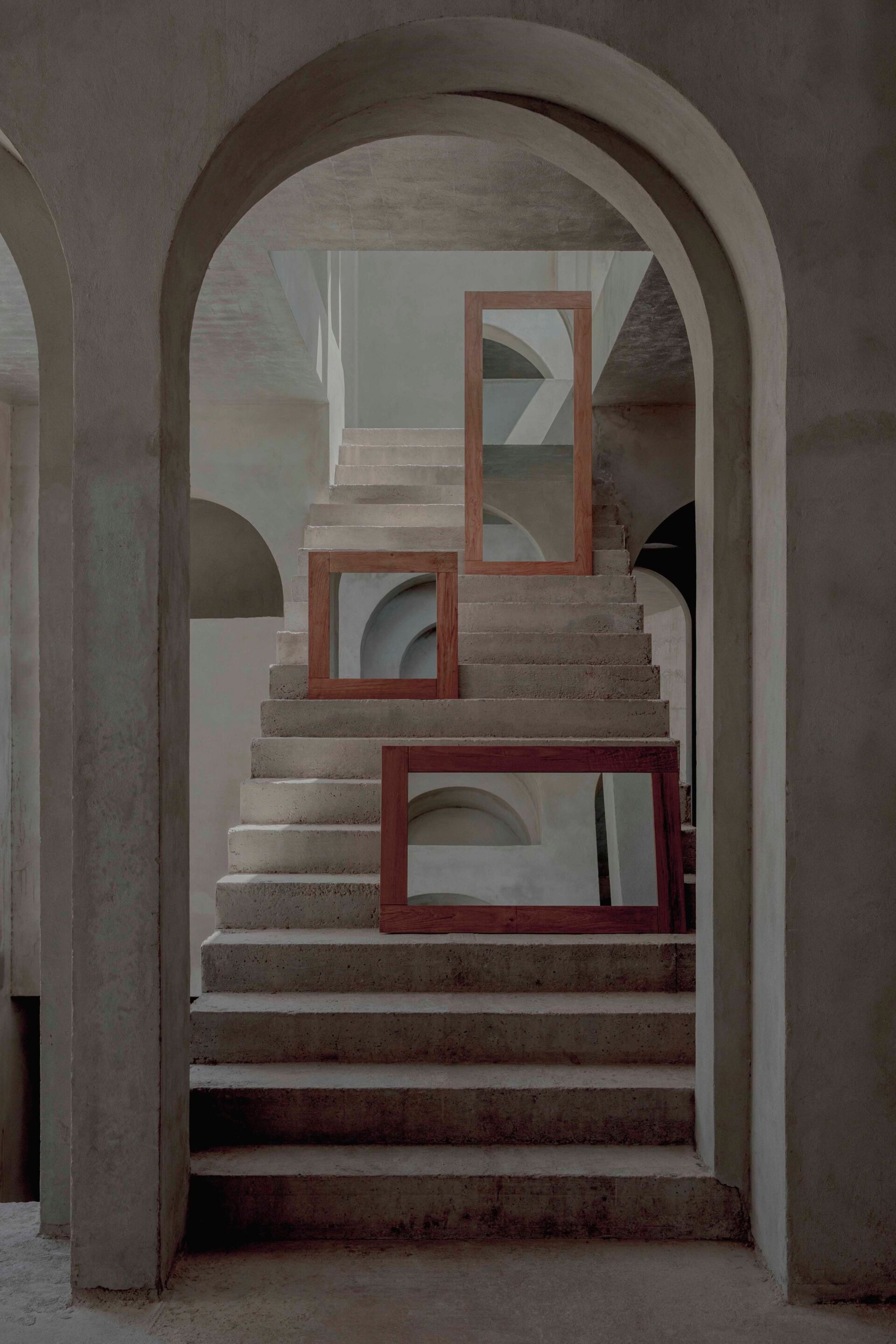 Квадратное зеркало из тикового дерева Pilma SQUARE ARCH-00087971 - Вид №1