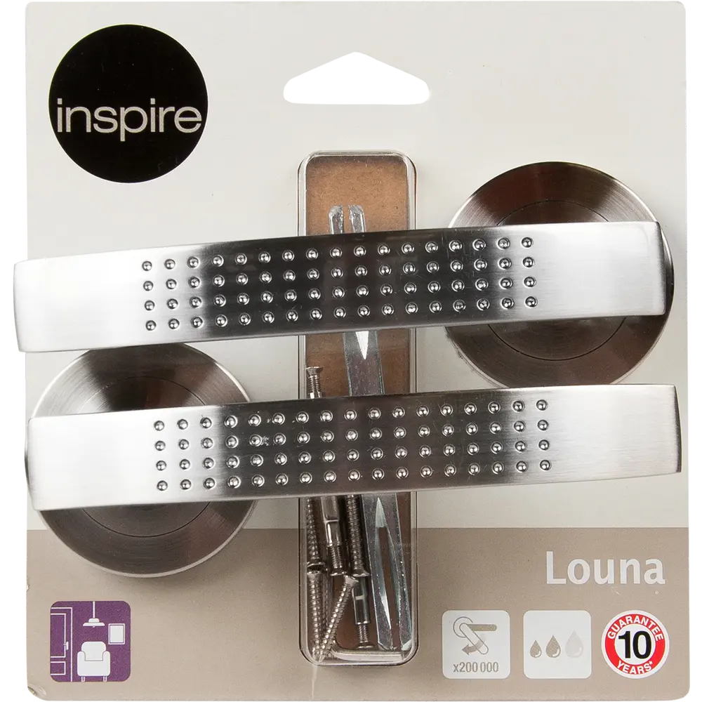 Дверные ручки Inspire Louna алюминий без запирания цвет никель STLM-2067861 - Вид №4