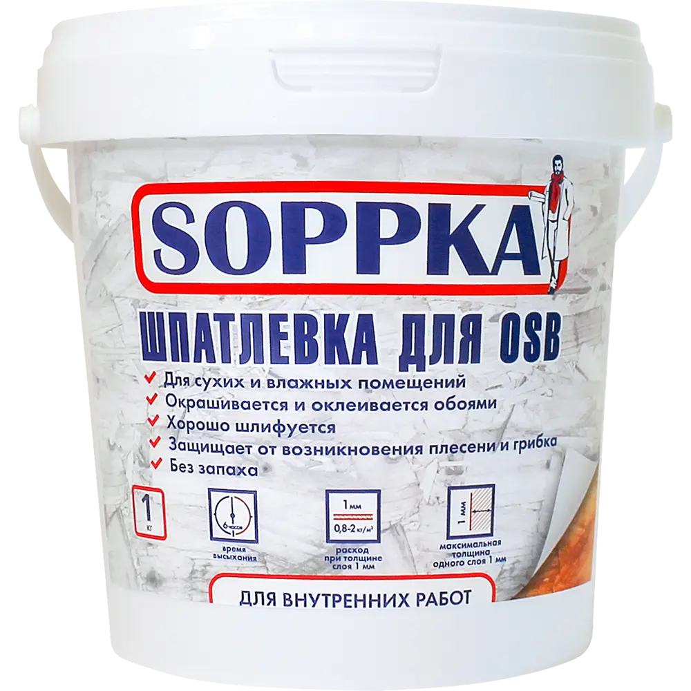 Шпатлевка Soppka для OSB 1 кг STLM-2012647