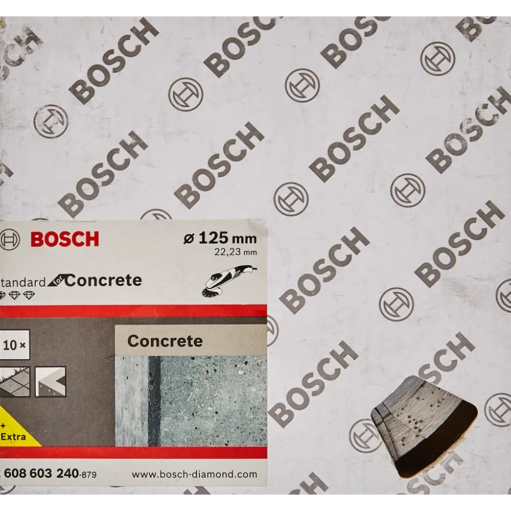 Набор дисков алмазных по бетону Bosch Standart 125x22.23 мм, 10 шт BOSCH PROFESSIONAL STLM-2003642 - Вид №2
