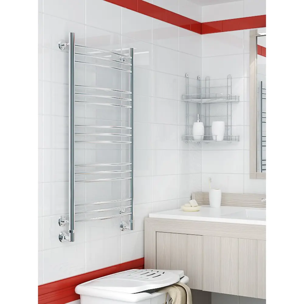 17156095 Полотенцесушитель водяной без полки ВПС-45 нержавеющая сталь 50x100 см STLM-0007600 СУНЕРЖА  - Вид №2