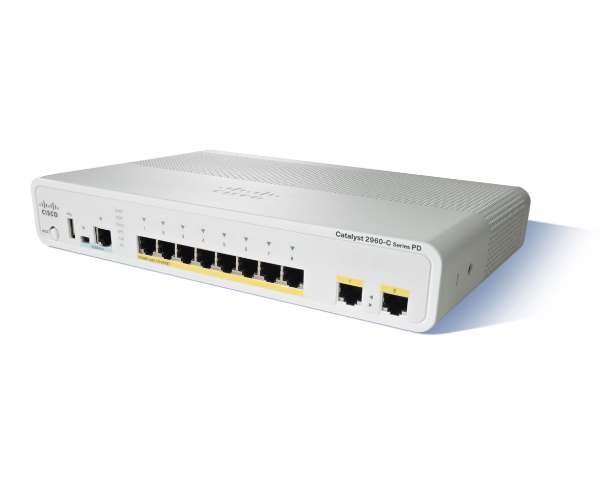WS-C2960C-8TC-L Catalyst 2960c switch 8 fe, 2 x dual uplink, lan base Cisco Santreyd  - Вид №2