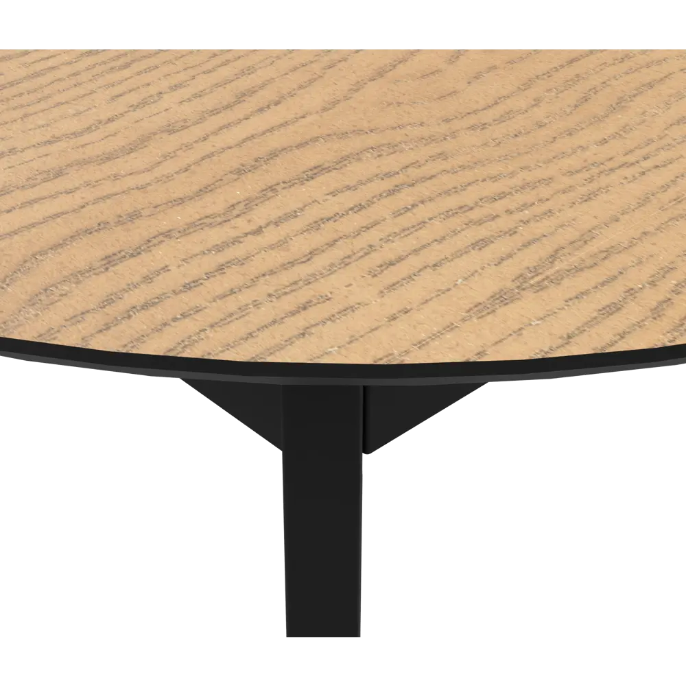 Стол обеденный Монреаль Т1 раскладной 100-130x77x100 см круг МДФ цвет светлое дерево/черный Santreyd STLM-2125826 - Вид №6