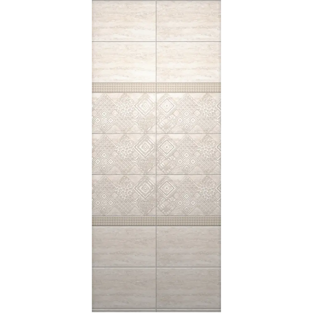 Декор настенный Azori Ascoli Geometria 31.5x63 см матовый камень цвет бежевый 82604073 STLM-2074147 - Вид №5
