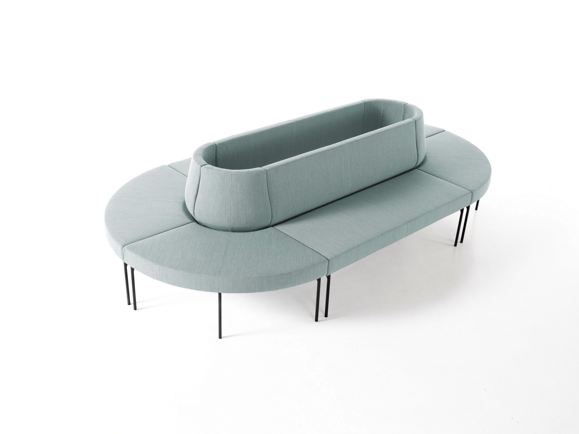 Модульная выпуклая скамья из ткани SITIA Laguna ARCH-00133121 - Вид №39