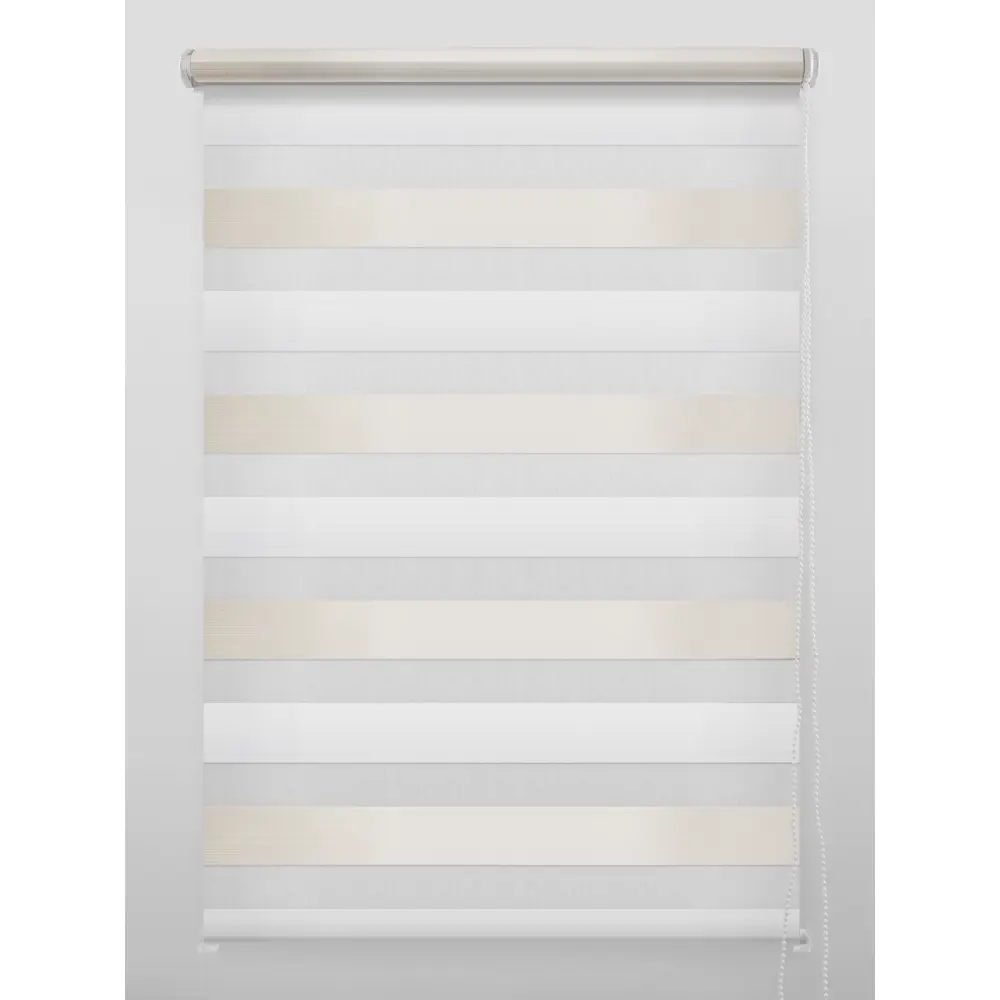 Штора рулонная день-ночь Порто 50x160 см бежево-молочная MIAMOZA STLM-2051495