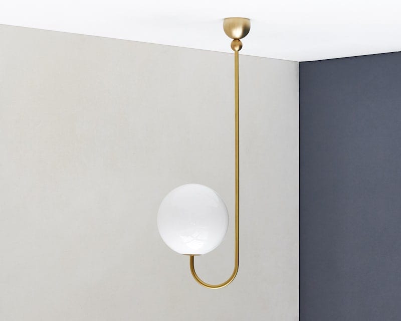 Опаловое стекло светодиодный подвесной светильник Michael Anastassiades SINGLE ANGLE ARCH-00125961 - Вид №1