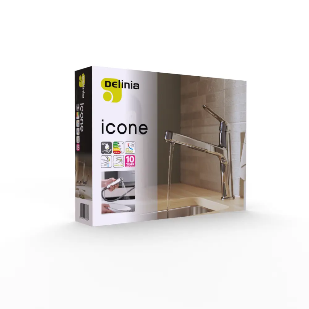 Кухонный смеситель DELINIA Icone с экономичным аэратором, хром 85317108 STLM-1496191 - Вид №13