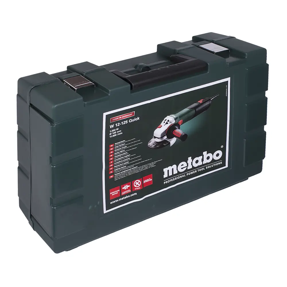 Углошлифовальная машина (болгарка) Metabo W 12-125 Quick, 1250 Вт, 125 мм STLM-2137177 - Вид №3