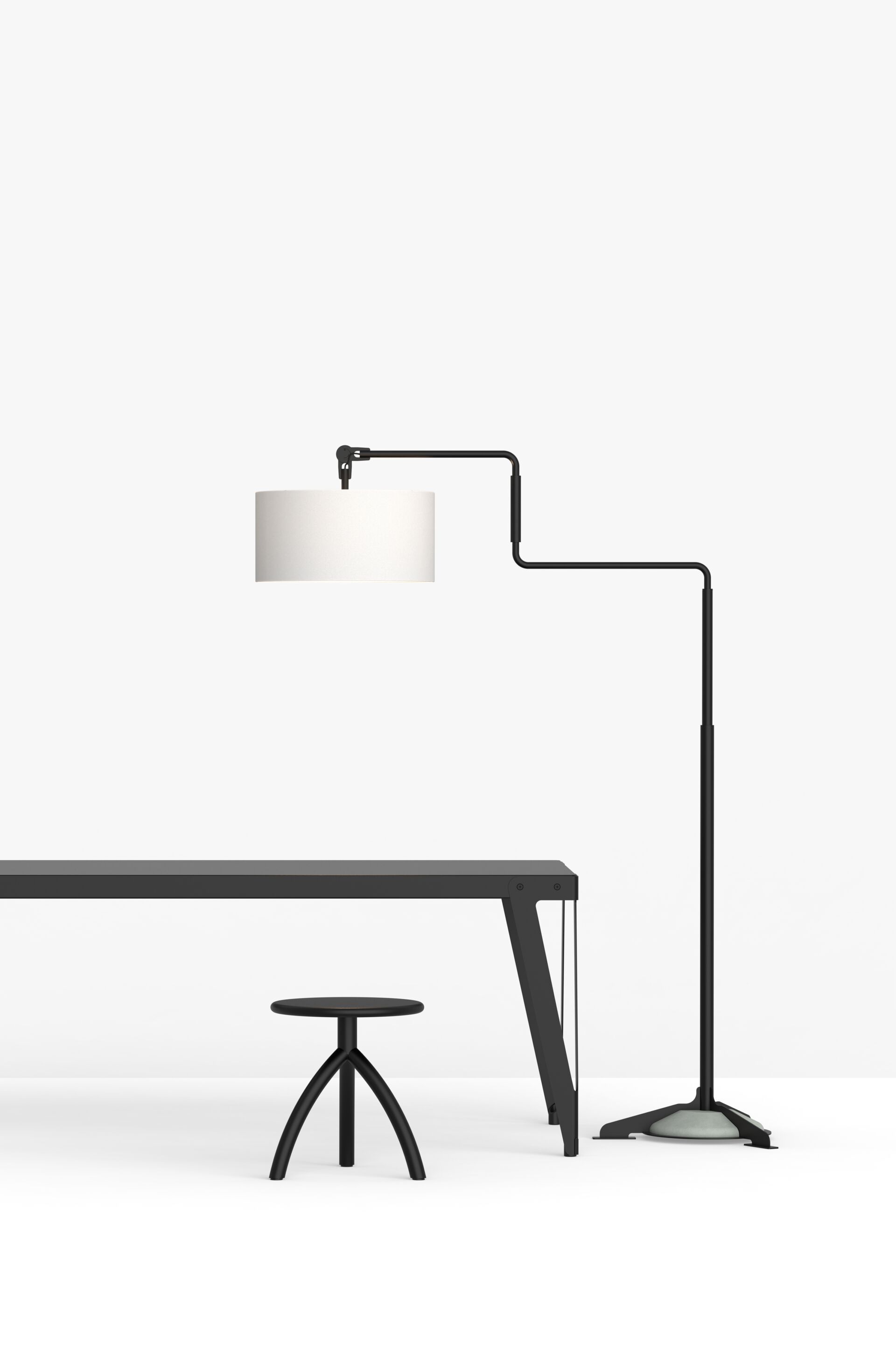 Регулируемая напольная лампа из стали и ткани FUNCTIONALS SWIVEL ARCH-00115884 - Вид №16